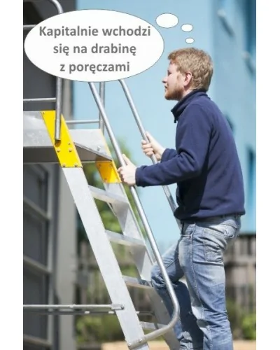 Poręcz do drabin magazynowych